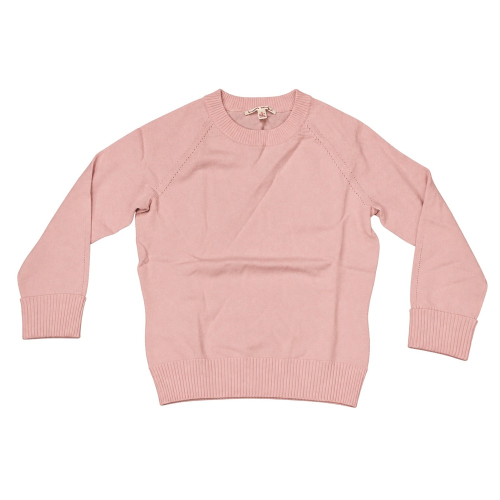 Vtg Banana Republic Pink Merino Wool Raglan Crewneck Sweater 90s Minimalist S